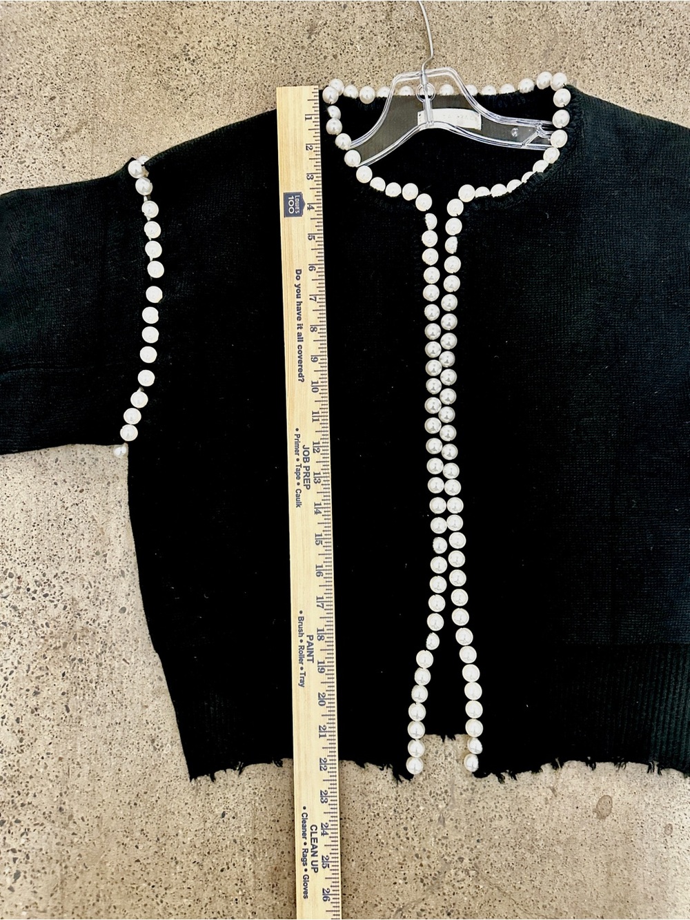 Vita Grace Molly Pearl Trim Black Cardigan Romantic Whimsigoth Old Money - Picture 7 of 12